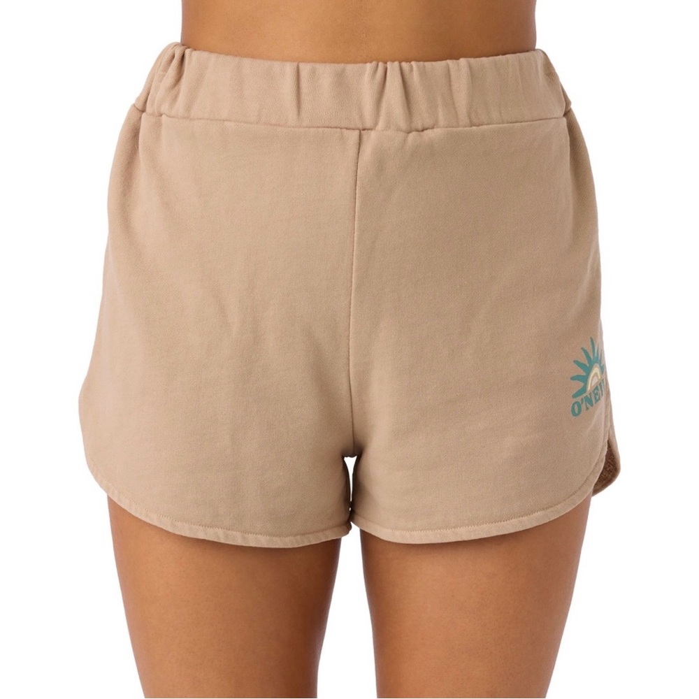 O’Neill Karma Terry‎ Shorts NWT size Medium in Simply Taupe Beachy Boho Logo